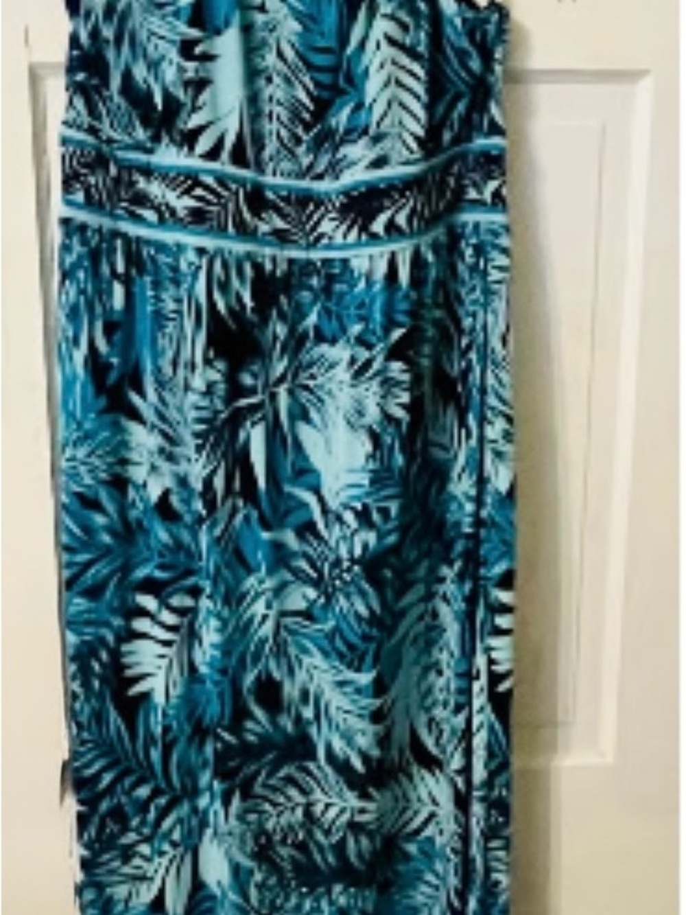Roz & Ali Blue Tropical Print Maxi Dress - Picture 2 of 10